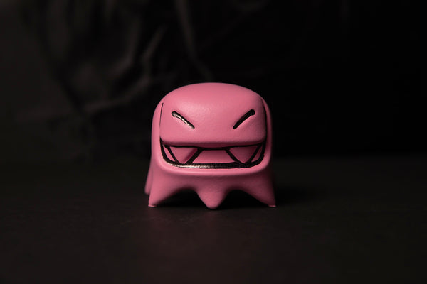 pink Mr. Fangs acrylic figurine front view