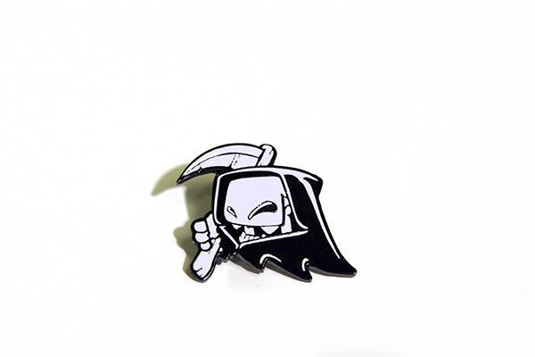 Mr. Fangs Atlanta ghost grim reaper creeper enamel lapel pin. 